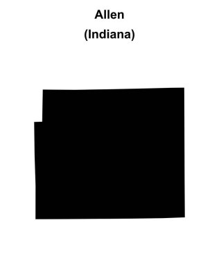 Allen County (Indiana) boş ana hat haritası