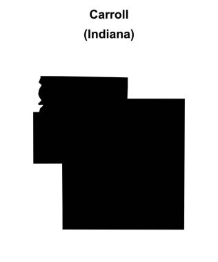 Carroll County (Indiana) boş ana hat haritası