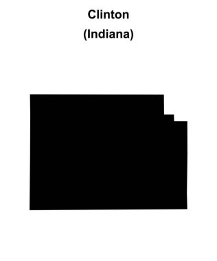 Clinton County (Indiana) boş ana hat haritası