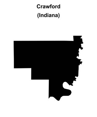 Crawford County (Indiana) boş ana hat haritası