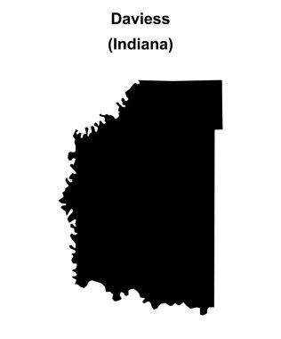 Daviess County (Indiana) boş ana hat haritası