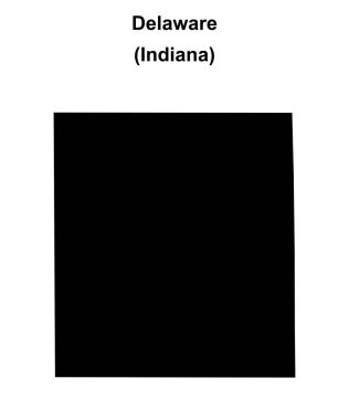 Delaware İlçesi (Indiana) boş ana hat haritası