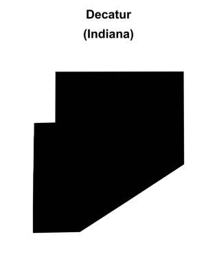 Decatur County (Indiana) boş ana hat haritası