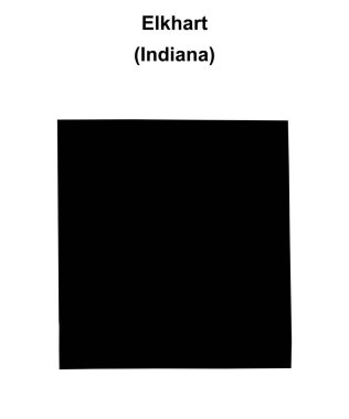 Elkhart County (Indiana) boş ana hat haritası