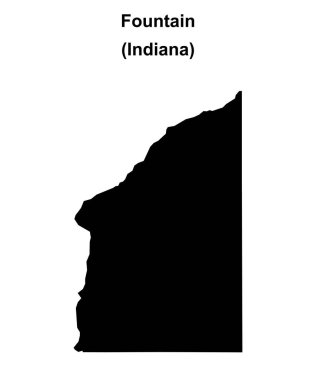 Fountain County (Indiana) boş ana hat haritası
