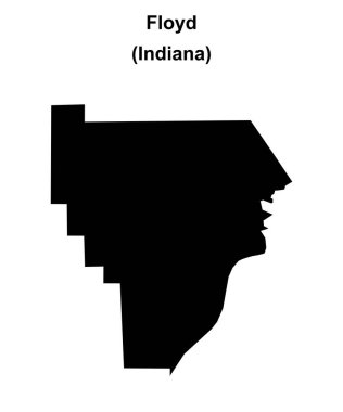 Floyd County (Indiana) boş ana hat haritası