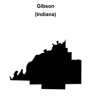 Gibson County (Indiana) boş ana hat haritası