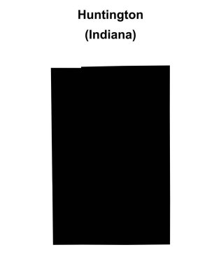 Huntington County (Indiana) boş ana hat haritası