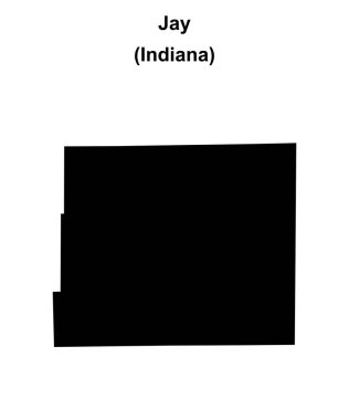 Jay County (Indiana) boş ana hat haritası