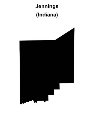 Jennings County (Indiana) boş ana hat haritası