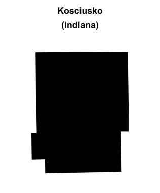 Kosciusko İlçesi (Indiana) boş ana hat haritası