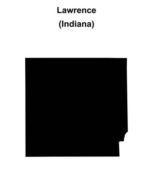 Lawrence County (Indiana) boş ana hat haritası