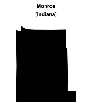 Monroe County (Indiana) boş ana hat haritası
