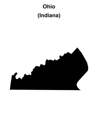 Ohio İlçesi (Indiana) boş ana hat haritası
