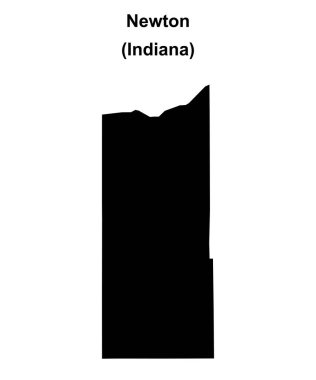 Newton County (Indiana) boş ana hat haritası