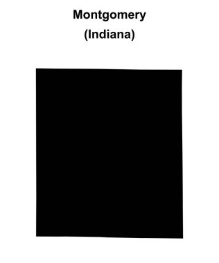 Montgomery County (Indiana) boş ana hat haritası