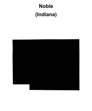 Noble County (Indiana) boş ana hat haritası