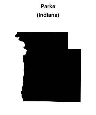 Parke County (Indiana) boş ana hat haritası