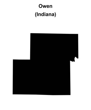 Owen County (Indiana) boş ana hat haritası