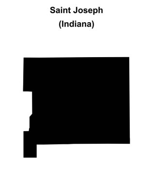 Saint Joseph İlçesi (Indiana) boş ana hat haritası