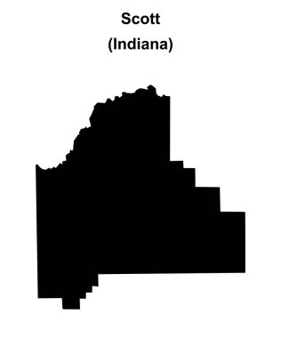 Scott County (Indiana) boş ana hat haritası
