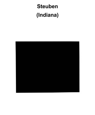 Steuben County (Indiana) boş ana hat haritası