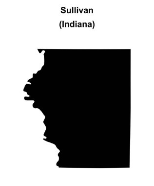 Sullivan County (Indiana) boş ana hat haritası