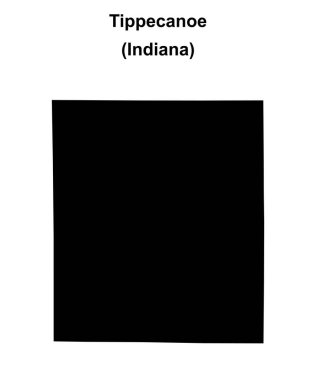Tippecanoe İlçesi (Indiana) boş ana hat haritası