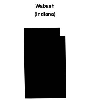 Wabash County (Indiana) boş ana hat haritası