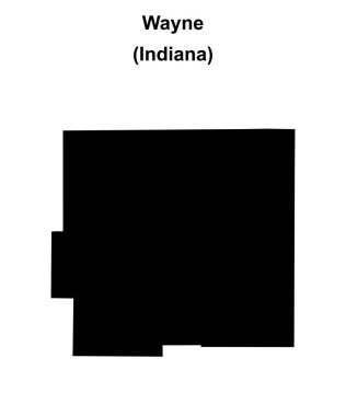 Wayne County (Indiana) boş ana hat haritası