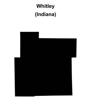 Whitley County (Indiana) boş ana hat haritası
