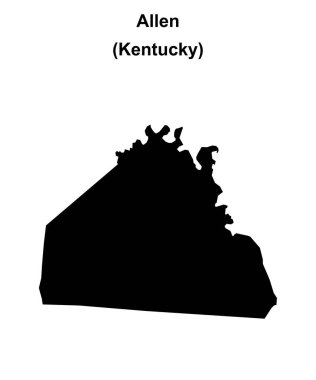 Allen County (Kentucky) boş ana hat haritası