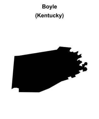 Boyle County (Kentucky) boş ana hat haritası