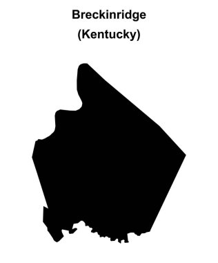 Breckinridge İlçesi (Kentucky) boş ana hat haritası