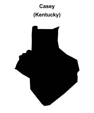 Casey County (Kentucky) boş ana hat haritası