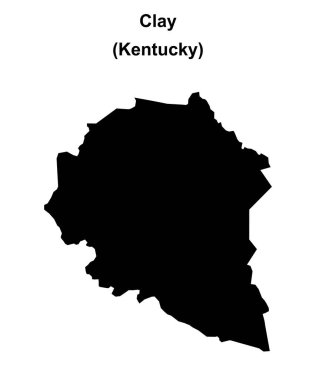 Clay County (Kentucky) boş ana hat haritası