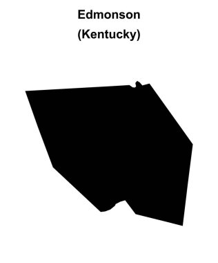 Edmonson İlçesi (Kentucky) boş ana hat haritası