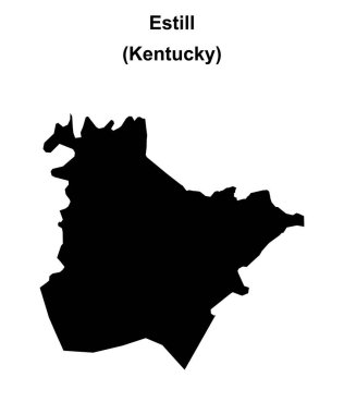 Estill İlçesi (Kentucky) boş ana hat haritası