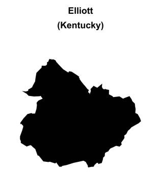 Elliott County (Kentucky) boş ana hat haritası