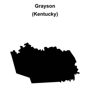 Grayson County (Kentucky) boş ana hat haritası