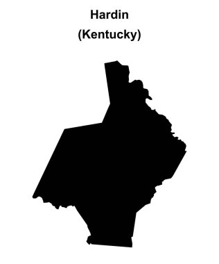 Hardin İlçesi (Kentucky) boş ana hat haritası