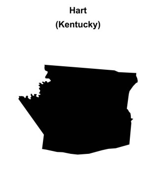 Hart County (Kentucky) boş ana hat haritası