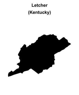 Letcher County (Kentucky) boş ana hat haritası