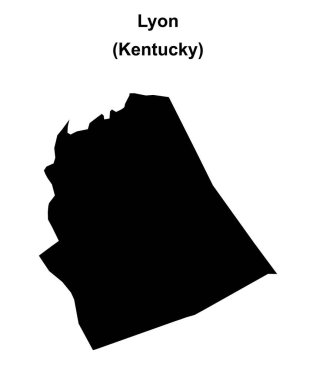 Lyon İlçesi (Kentucky) boş ana hat haritası