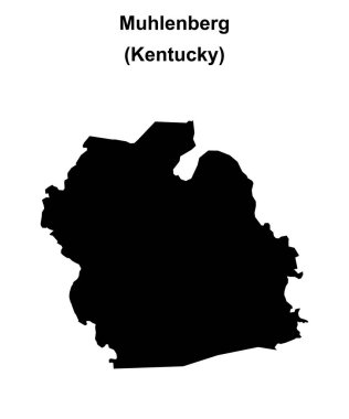 Muhlenberg İlçesi (Kentucky) boş ana hat haritası
