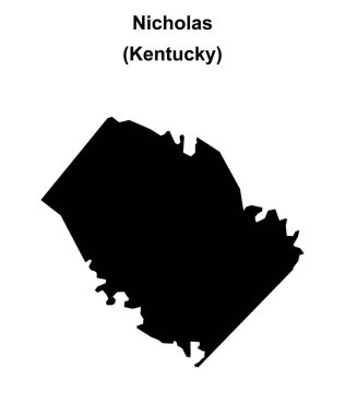 Nicholas County (Kentucky) boş ana hat haritası