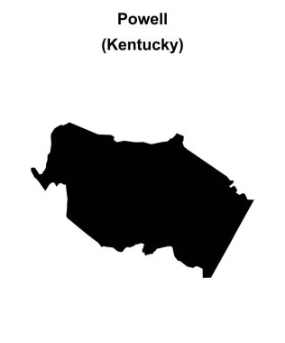 Powell County (Kentucky) boş ana hat haritası