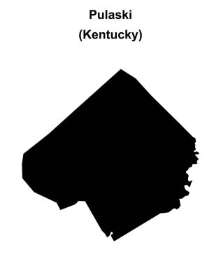 Pulaski İlçesi (Kentucky) boş ana hat haritası