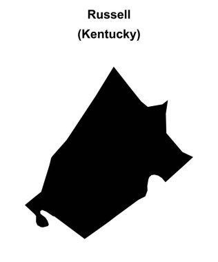 Russell County (Kentucky) boş ana hat haritası