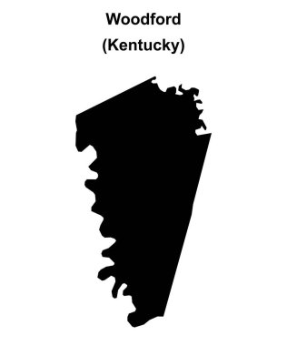 Woodford County (Kentucky) boş ana hat haritası